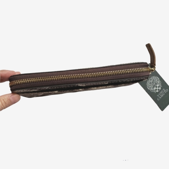 Vince Camuto Snakeprint Marley Zip Around Wallet - Picture 3 of 8